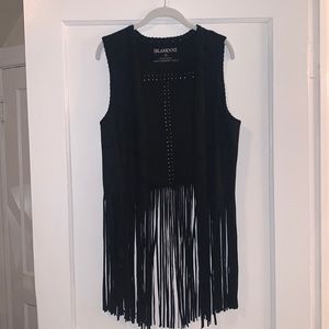 Blank NYC Suede Fringe Vest